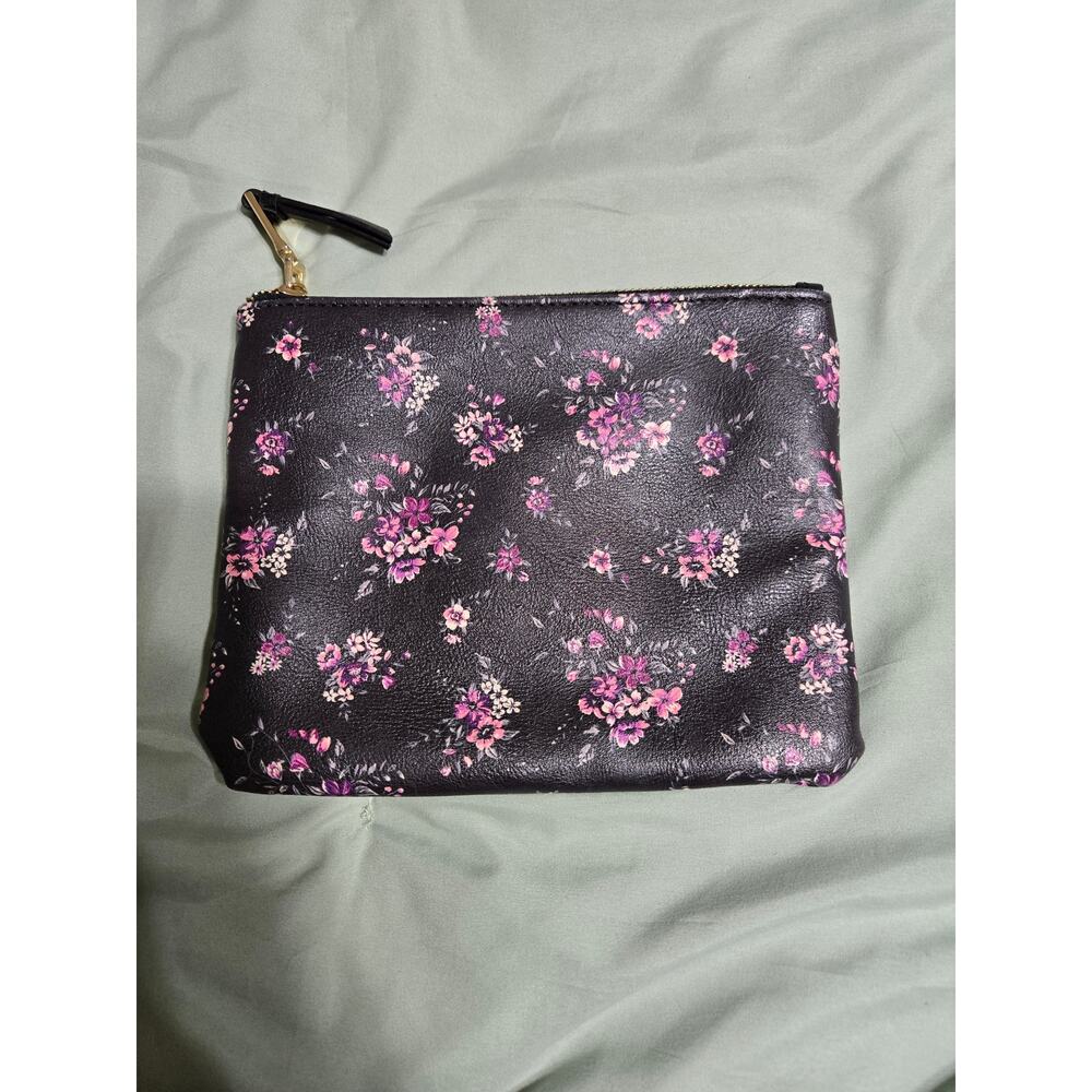 Big buddha black and floral womens clutch/ zip bag